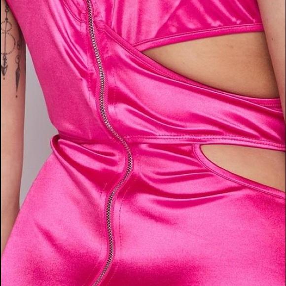 💖 VALENTINE’S 💖 Silky Spandex Cut-Out Birthday Sexy Midi Dress (B) - Picture 3 of 8